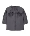 Luisa Cerano Tunic Blouse With Embroidery In Coolgrey