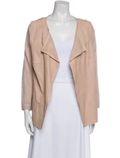 Pre-owned Luisa Cerano Tweed Pattern Jacket In Brown