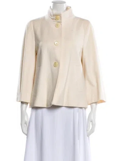 Pre-owned Luisa Cerano Virgin Wool Evening Jacket In Neutral