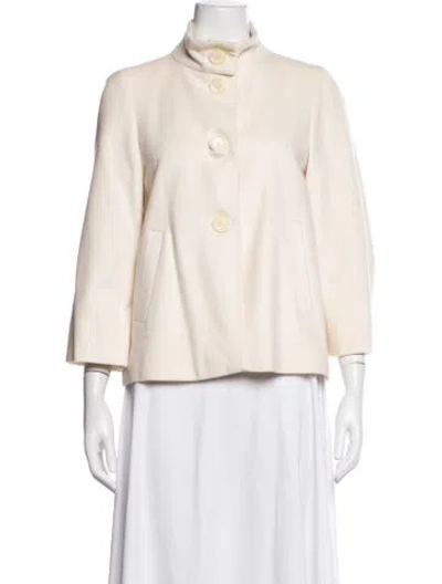 Pre-owned Luisa Cerano Virgin Wool Jacket In Neutrals