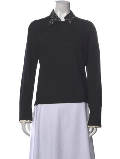 Pre-owned Luisa Cerano Virgin Wool Sweater In Gray