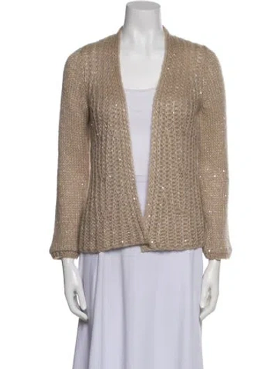 Pre-owned Luisa Cerano V-neck Sweater In Neutral