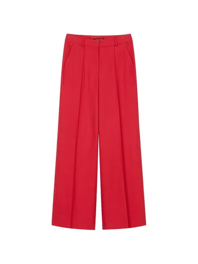 Luisa Cerano Wide Leg Palazzo Pants In Red