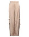 Luisa Cerano Woman Pants Light Brown Size 12 Viscose, Cotton, Linen In Beige