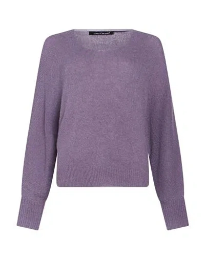 Luisa Cerano Woman Sweater Purple Size 6 Alpaca Wool, Polyamide, Wool, Elastane In Multi