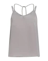 Luisa Cerano Woman Top Grey Size 12 Polyester, Recycled Pes In Gray