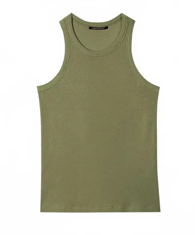 Luisa Cerano Women's Basic Tank Top In Moss Green