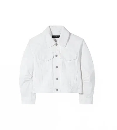 Luisa Cerano Women's Cropped Denim Jacket In Bleach White