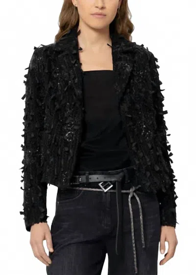 Luisa Cerano Women's Glam Drop Tweed Blazer In Black