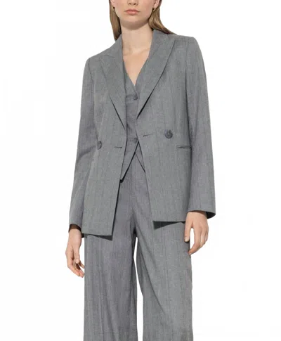 Luisa Cerano Wool And Viscose Blend Blazer In Grey In Gray