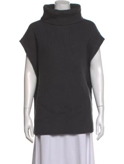 Pre-owned Luisa Cerano Wool Turtleneck Sweater In Grey