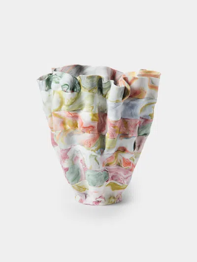 Luisa Maisel Matte Porcelain Vase (13.5in/34cm) In Multi