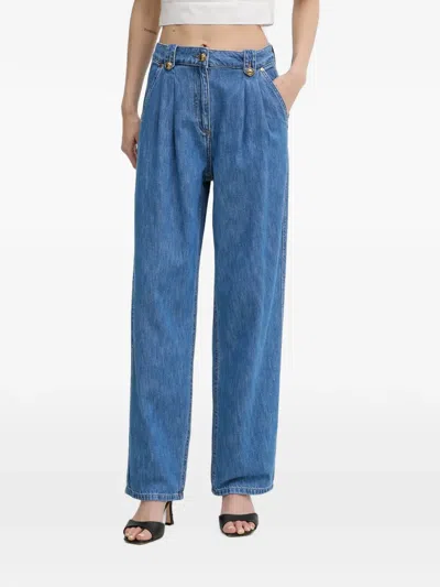 Luisa Spagnoli Allieva Pleated-waistband Jeans In Blue