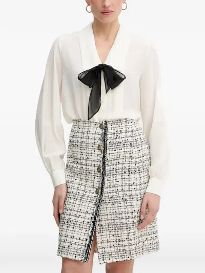 Luisa Spagnoli Balda Crêpe De Chine Shirt In White