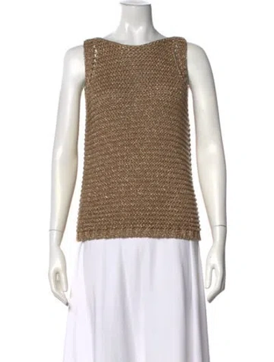 Pre-owned Luisa Spagnoli Bateau Neckline Sweater In Multi