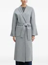 Luisa Spagnoli Belted Pocket Coat In Gray