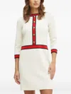 Luisa Spagnoli Button-detailed Knitted Mini Dress In White