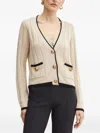Luisa Spagnoli Button Pocket Cardigan In Neutral