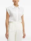 Luisa Spagnoli Cap-sleeve Shirt In White