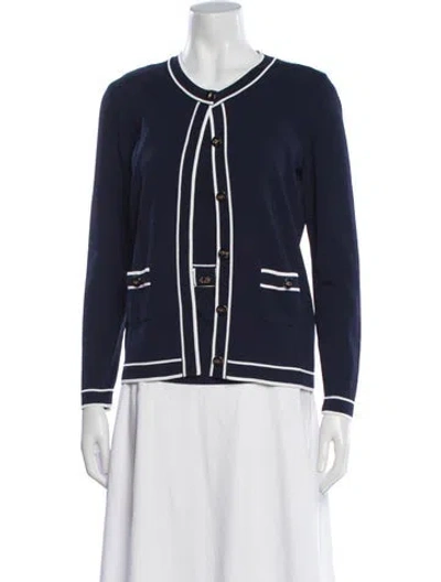 Pre-owned Luisa Spagnoli Crew Neck Sweater In Blue