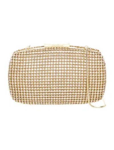 Pre-owned Luisa Spagnoli Crystal Minaudière In Neutral