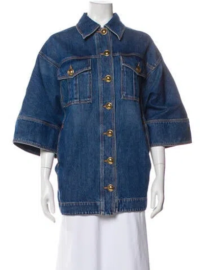 Pre-owned Luisa Spagnoli Denim Jacket In Blue