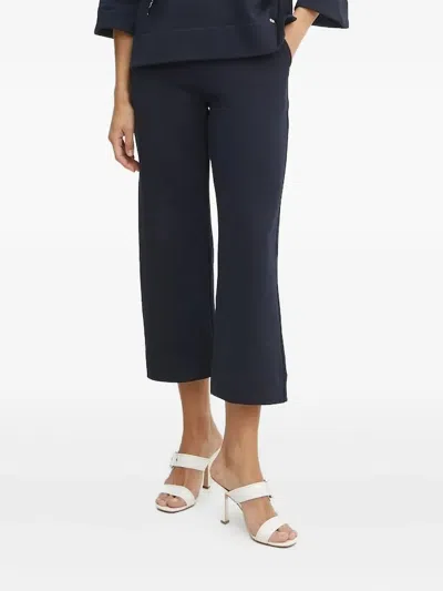 Luisa Spagnoli Drawstring Cropped Trousers In Black