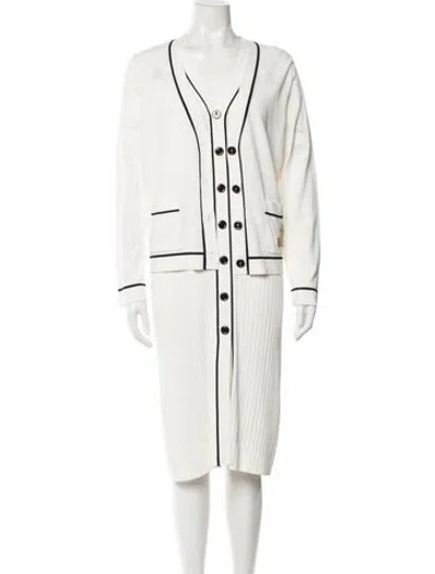 Pre-owned Luisa Spagnoli Dress Set W/ Tags In White