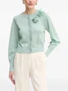 Luisa Spagnoli Embellished Cardigan In Green