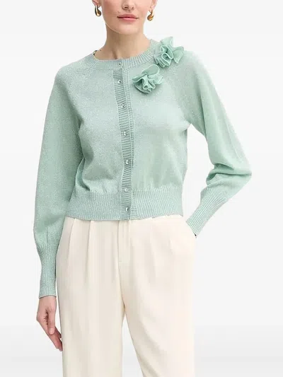 Luisa Spagnoli Embellished Cardigan In Green