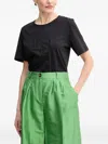 Luisa Spagnoli Embroidered-logo T-shirt In Black