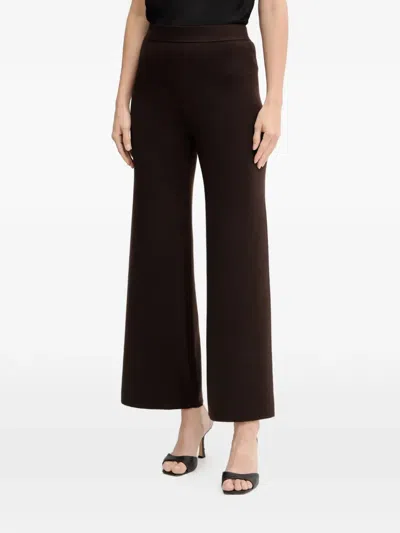 Luisa Spagnoli Flared Trousers In Brown
