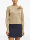 Luisa Spagnoli Floral-appliqué Cardigan In Neutral