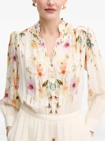 Luisa Spagnoli Floral-print Buttoned Maxi Dress In Multi