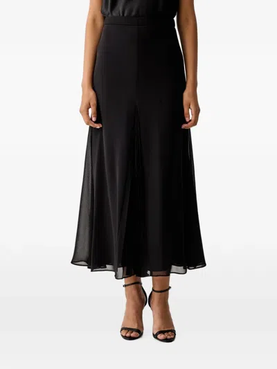 Luisa Spagnoli Frizione Pleated-insert Midi Skirt In Black