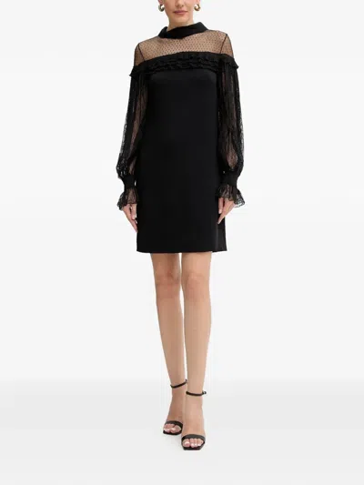 Luisa Spagnoli Gradisca Lace-panel Mini Dress In Black