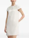 Luisa Spagnoli Gravina Sequin-embellished Mini Dress In Neutral