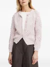 Luisa Spagnoli Heart-pattern Bobble Cardigan In Pink