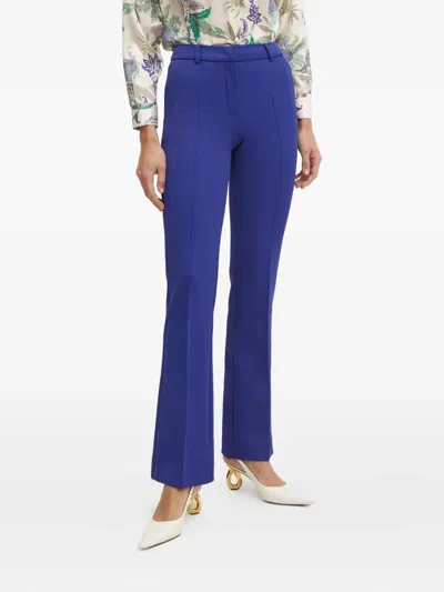 Luisa Spagnoli High-waisted Flared Trousers In Blue