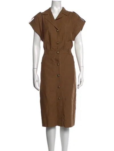 Pre-owned Luisa Spagnoli Knee-length Dress In Brown