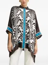 Luisa Spagnoli Leaf-print Button Top In Multi
