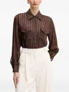 Luisa Spagnoli Limbo Buttoned-striped Shirt In Multi