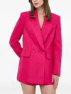 Luisa Spagnoli Linen Blazer In Pink