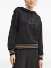 Luisa Spagnoli Logo Hoodie In Black
