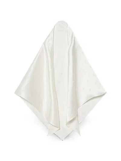 Luisa Spagnoli Logo-embroidered Scarf In White
