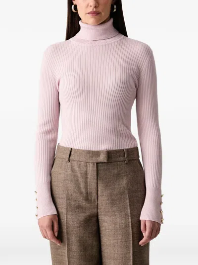 Luisa Spagnoli Meritare Long-sleeve Roll-neck T-shirt In Pink