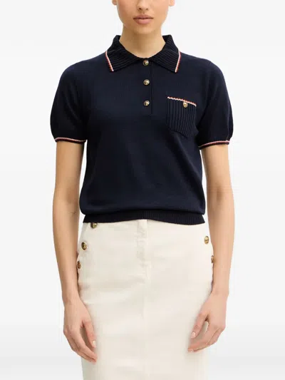 Luisa Spagnoli Miconia Bon-ton Polo Shirt In Blue
