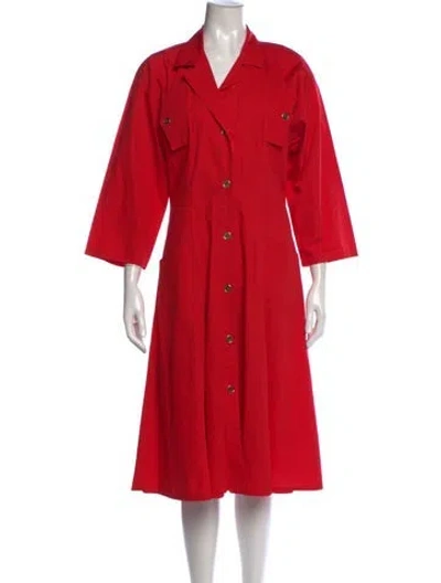 Pre-owned Luisa Spagnoli Midi Length Dress In Red