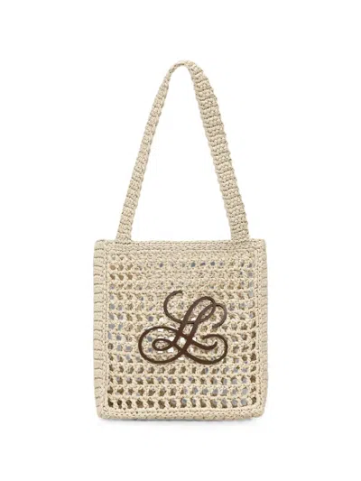 Luisa Spagnoli Mini Isolette Interwoven Tote Bag In Neutral