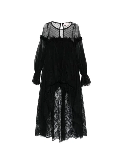 Luisa Spagnoli Minidress With Train In Black